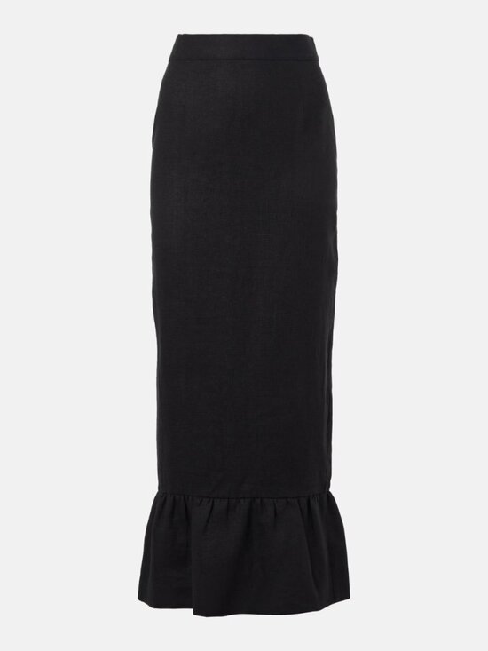Posse Dresses & Skirts - Posse NWOT Matilda tiered linen pencil skirt S